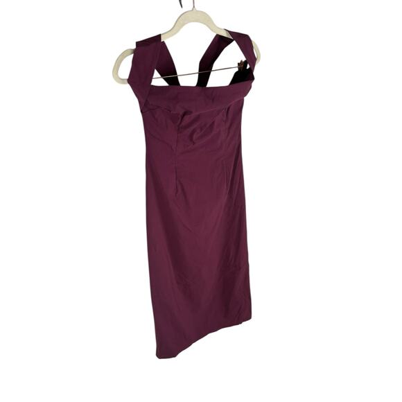 House of Harlow 1960 x REVOLVE Melody Midi Dress Halter Cocktail Burgundy Size S - Picture 5 of 11